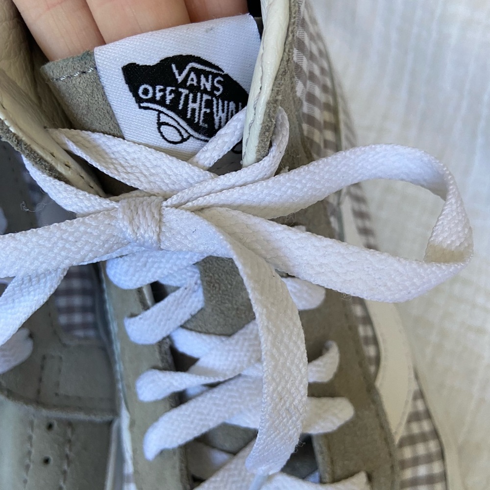 Gray Gingham Check ‘Sk8-Hi Reissue' Sneakers - Picture 5 of 5